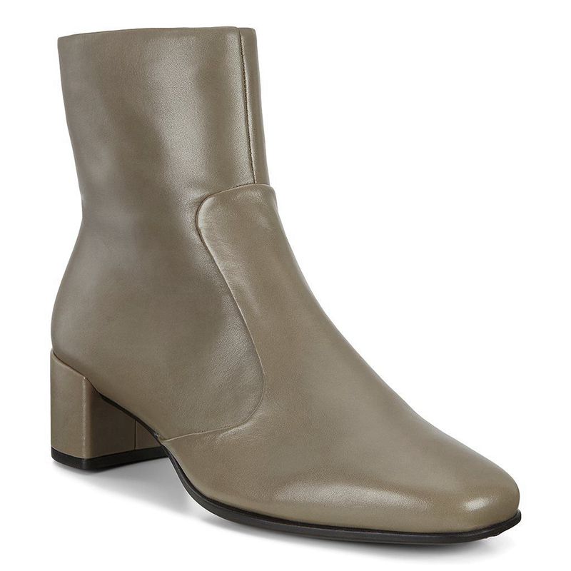 Women Boots Ecco Shape Squared 35 - Heels Grey - India TAVHQI647